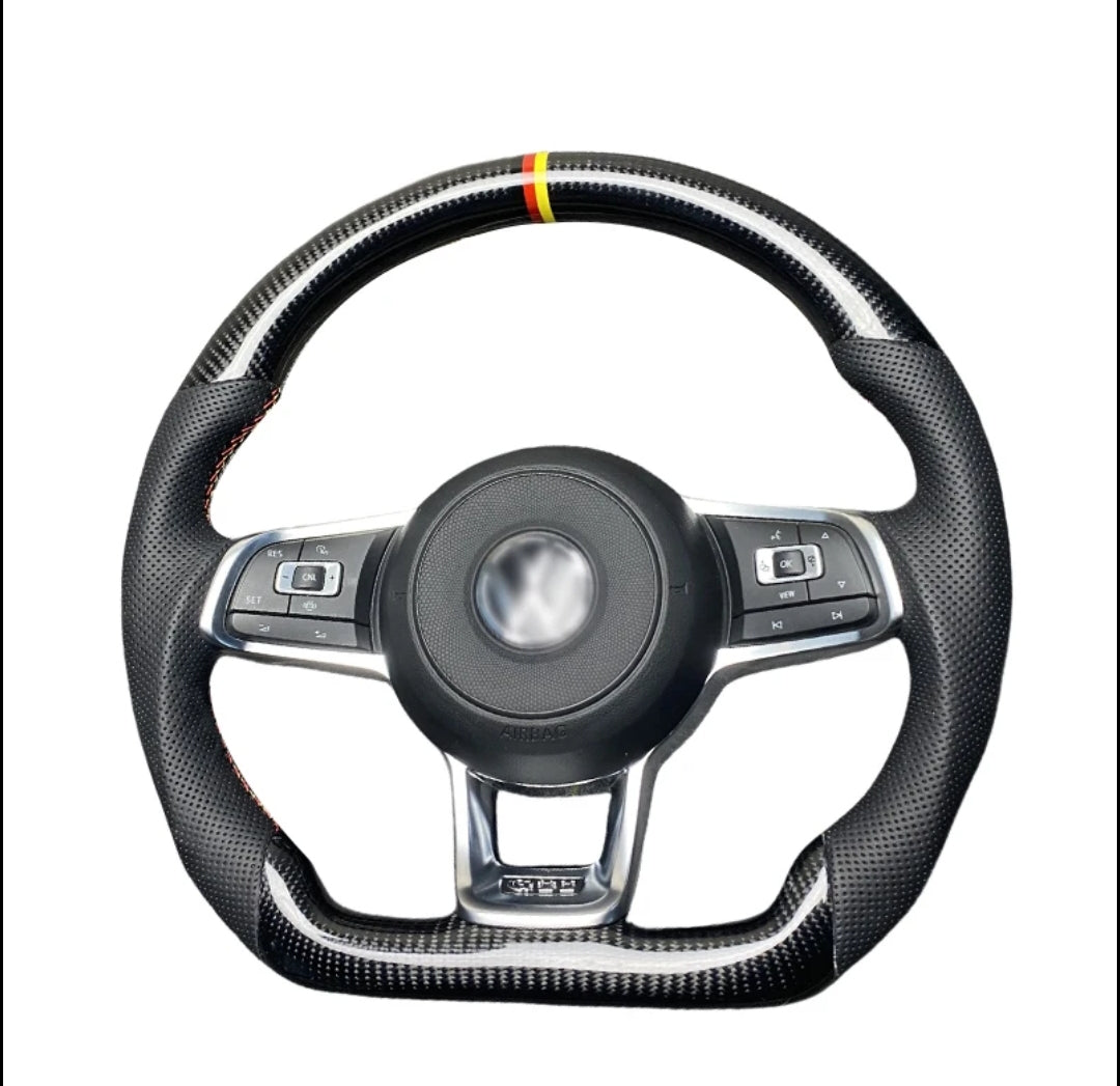 Systemcar67™Volant Carbone led pour Golf 7 Polo 5 Polo 6 Tiguan t-roc Golf 8 sirocco Volkswagen
