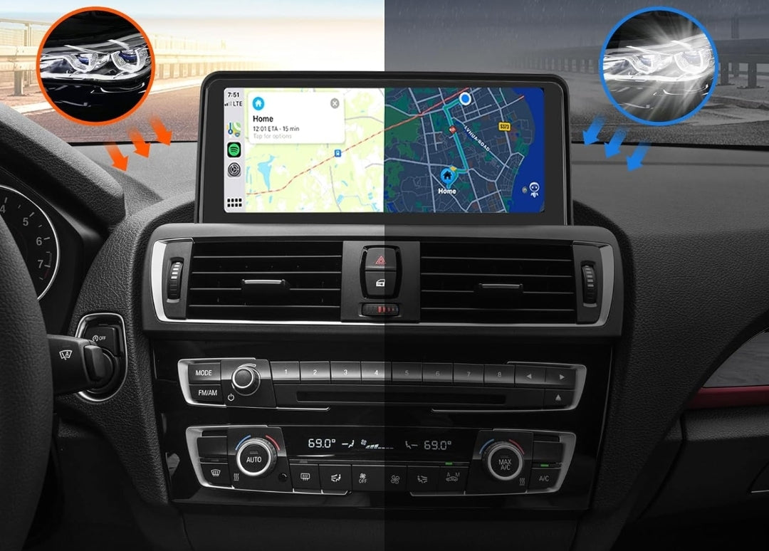 Systemcar67™ Bmw 1,2 Series F20/F21/F22/F23/F45 10.Pouces Carplay sans Fil Android Auto 2013-2018  NBT System