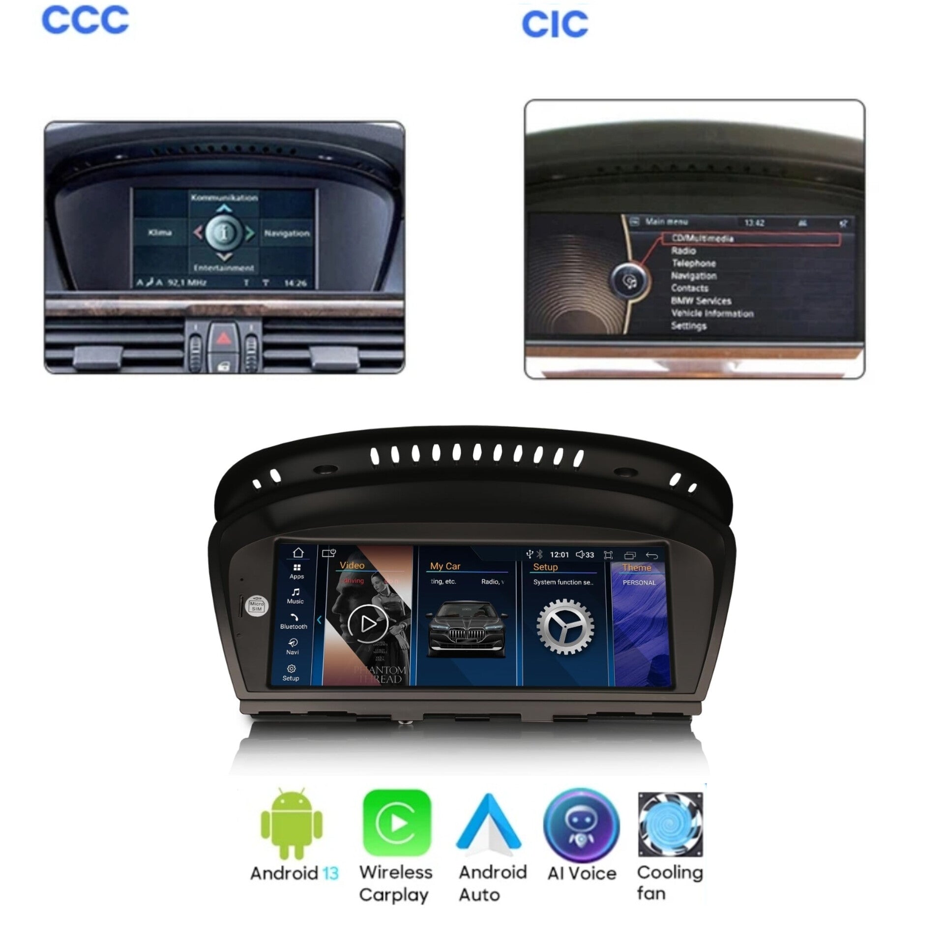 Systemcar67™ Carplay Android BMW SERIE 3/5/6