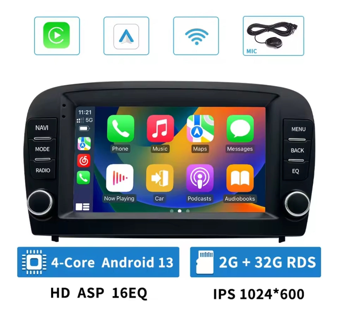 Systemcar67™ Mercedes Sl 2001-2007 | Radio AM FM RDS 9 Pouces Android 13 carplay