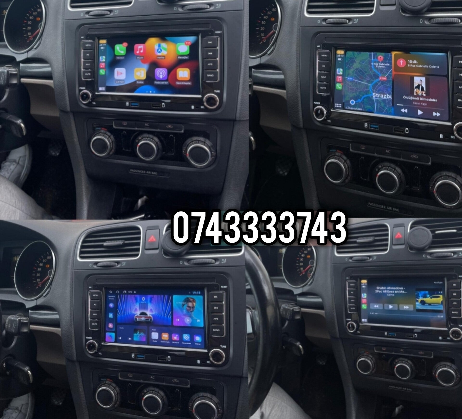 Systemcar67™Carplay SCIROCCO Volkswagen Golf Polo Skoda Play store Bluetooth WiFi 2G64