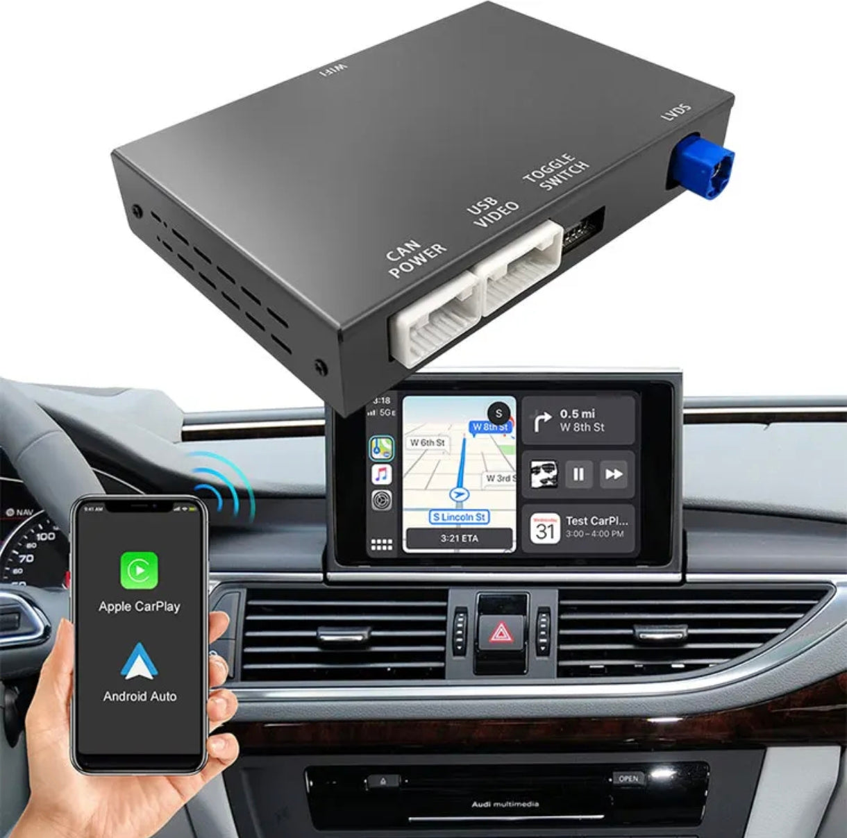 Systemcar67™ Boitier Carplay Audi A6 2010-2016