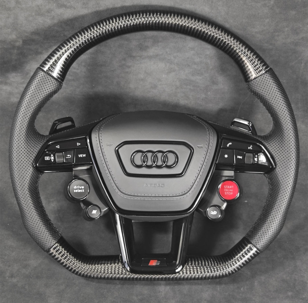 Volant Sport Audi Rs3 Rs4 Rs7 avec palette Carbone A1 A3 A4 A5 A6 A7 S3 S4 S5 S6 S7 2013-2022