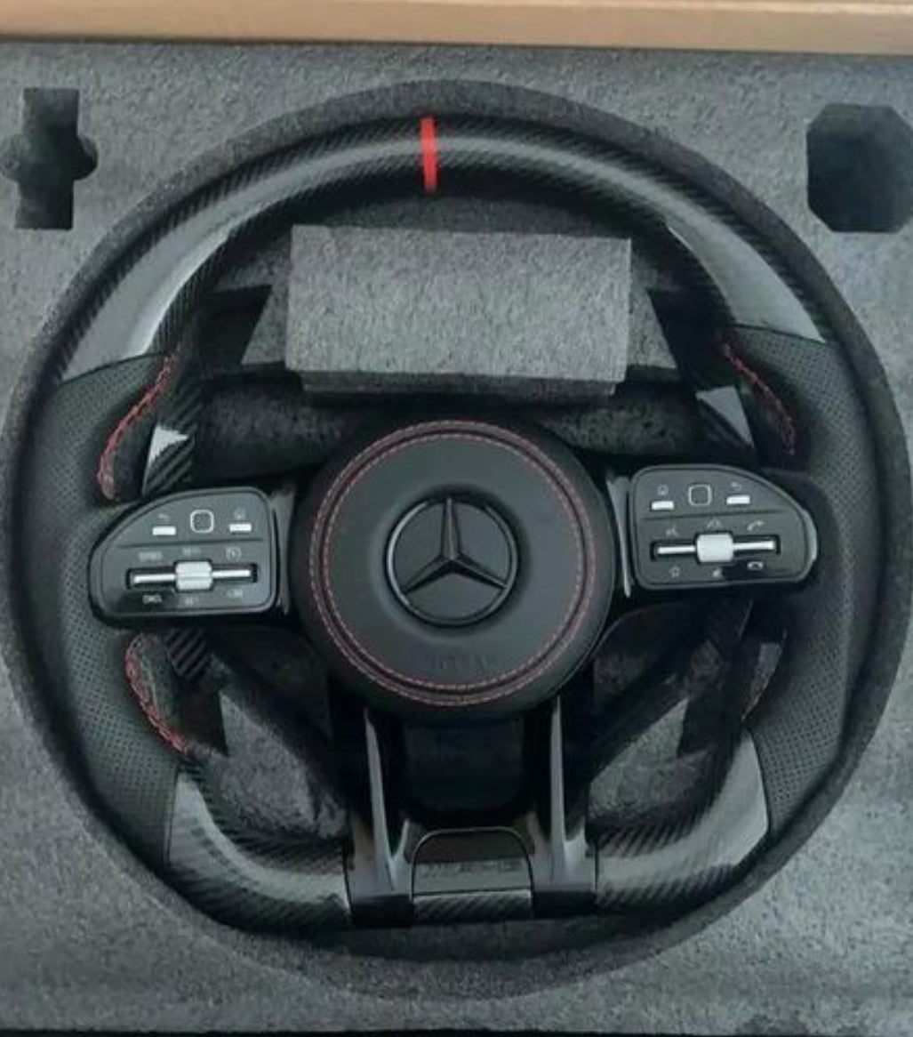 Systemcar67™Volant cuir Mercedes Mercedes A35, A45, C43, C63, E43, E53, E63, Glc43, Glc63, Gle43, Gls63, Gls63, G63