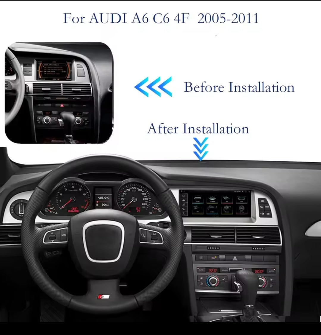 Systemcar67™ Carplay Audi A6 2005-2011 Carplay San Fil Android 13 Play Store