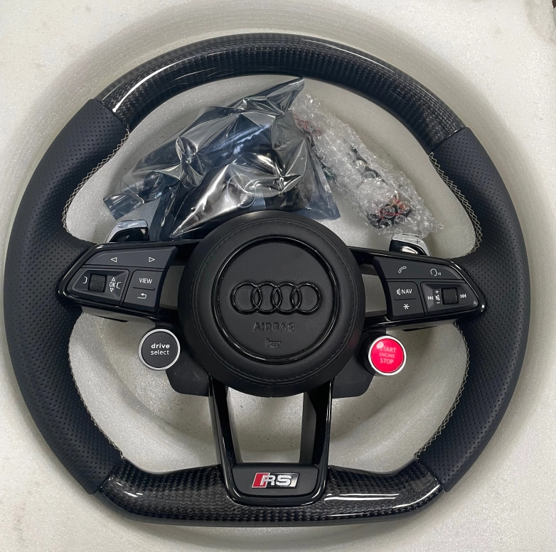 Systemcar67™ Volant Sport Audi Rs3 Rs4 Rs7 avec palette Carbone A1 A3 A4 A5 A6 A7 S3 S4 S5 S6 S7 2013-2022