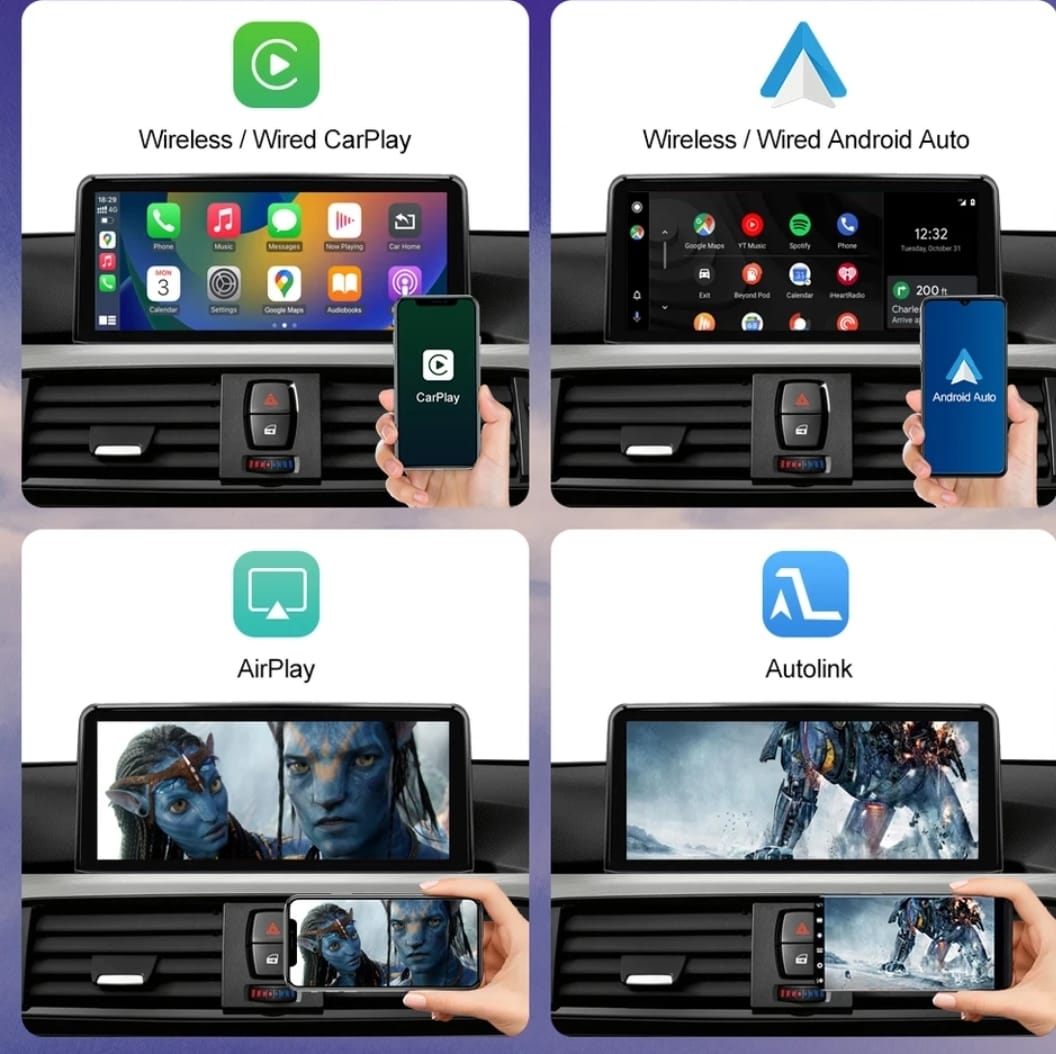 Systemcar67™ Bmw 1,2 Series F20/F21/F22/F23/F45 10.Pouces Carplay sans Fil Android Auto 2013-2018  NBT System