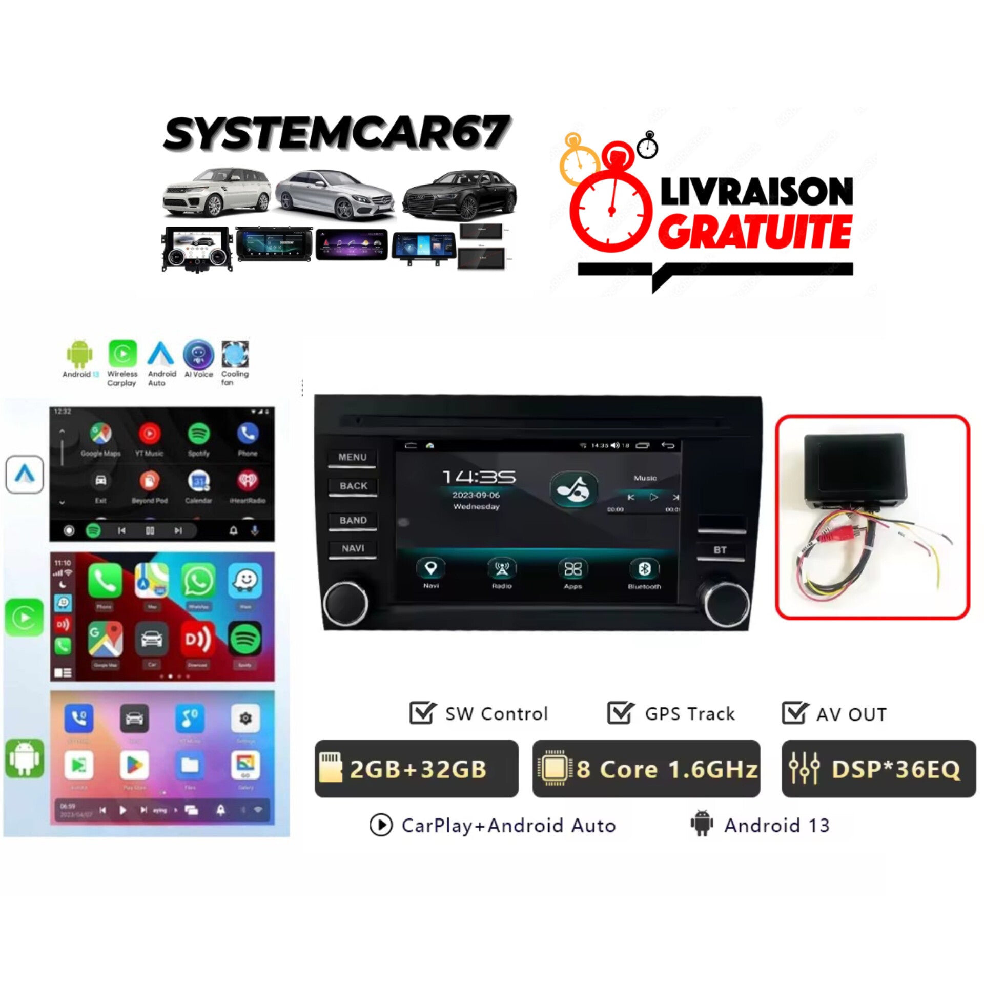 Systemcar67™ Carplay Porshe Cayenne 2G32G
