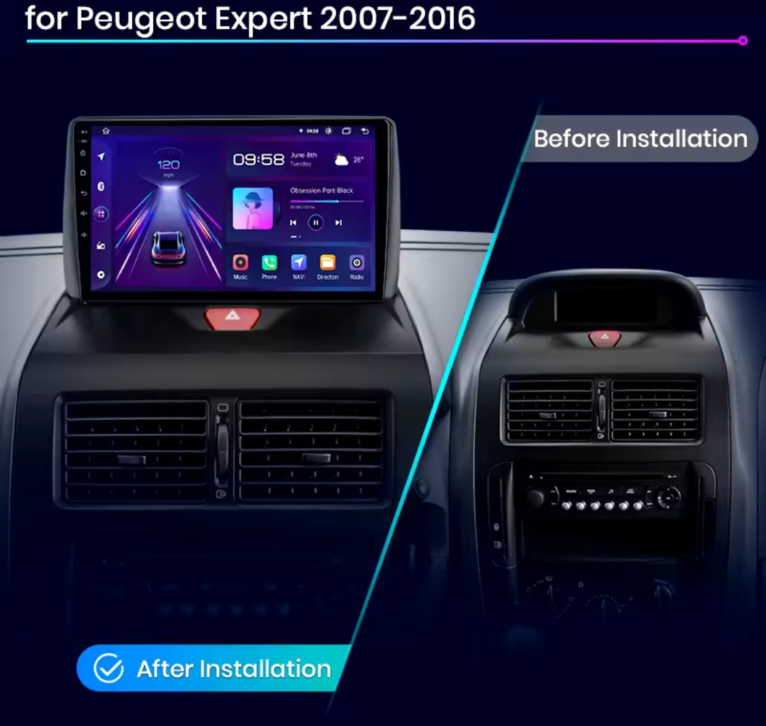 Peugeot Expert Android auto Android 13 Carplay sans fil