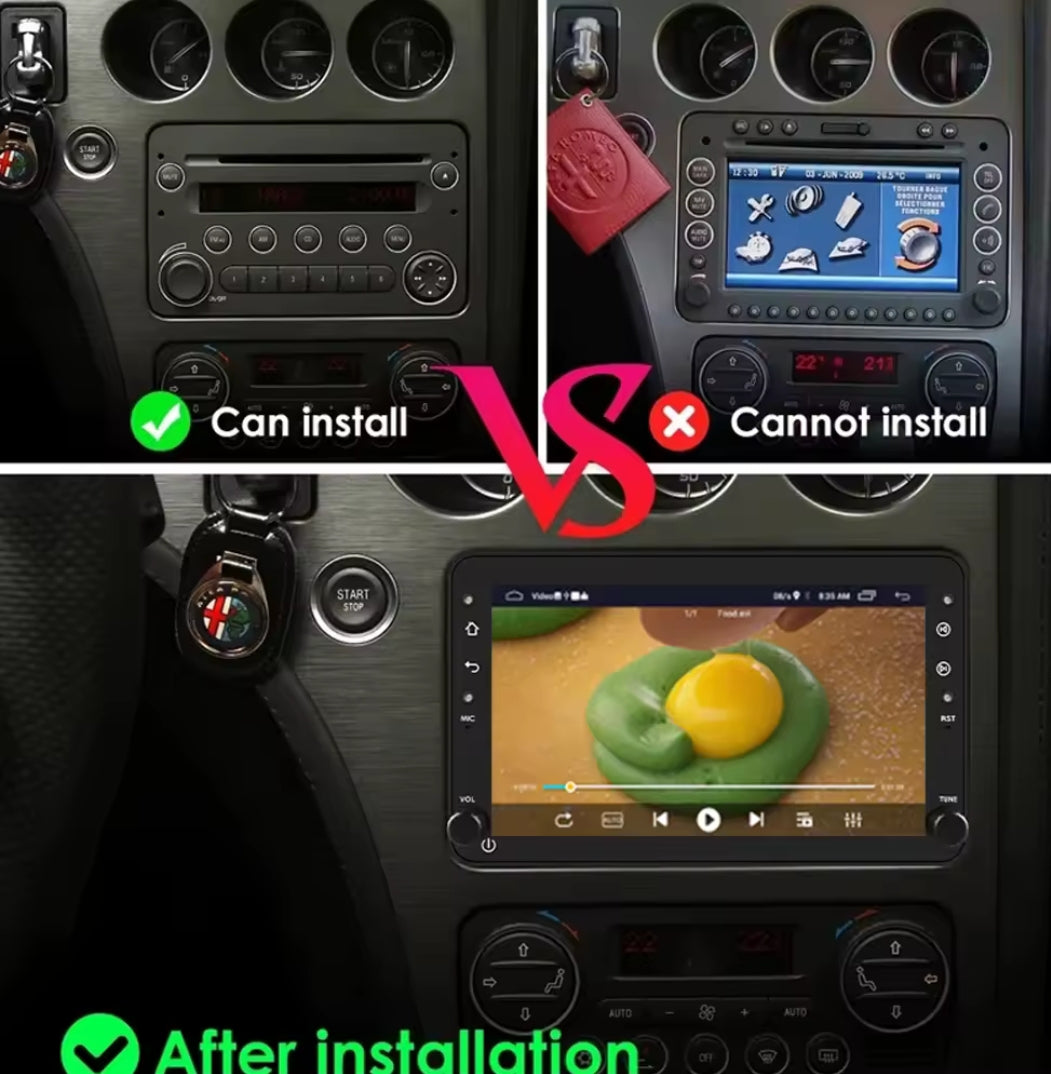 Systemcar67™ Écran tactile alfa Romeo 159, Spider,Brada, sportwagon