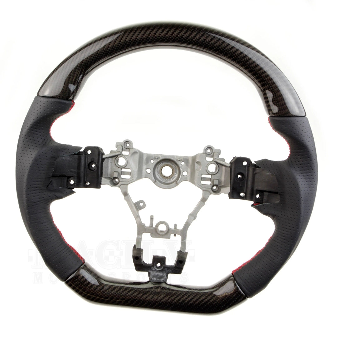 Systemcar67™Subaru Fiber Carbon Leather Steering Wheel 2010-2021 WRX/STI 11 Avec airbag
