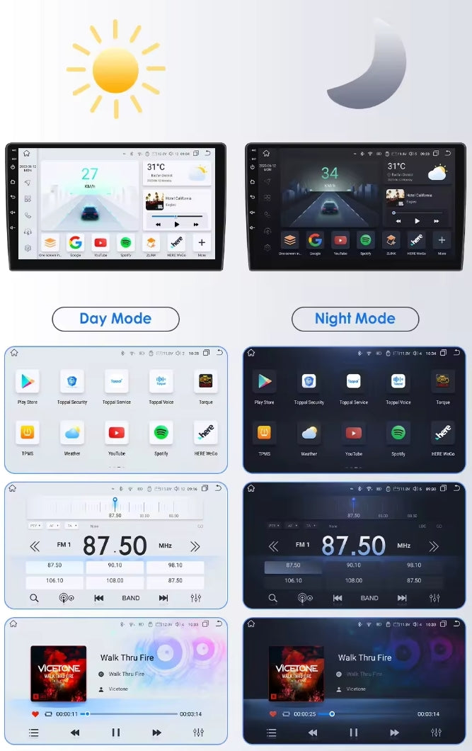 Android 14 Autoradio Multimédia, pour Citroen C3 DS3 2009-2017 9 Pouces 2 Din Écran Tactile Autoradio CarPlay GPS AHD Bluetooth 2G33