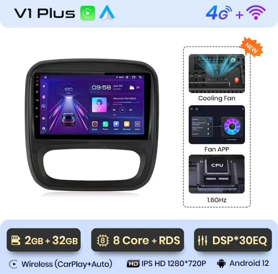 Systemcar67™Reunaut Trafic,Opel Vivaro  Autoradio CarPlay 2,3
2014 -2021