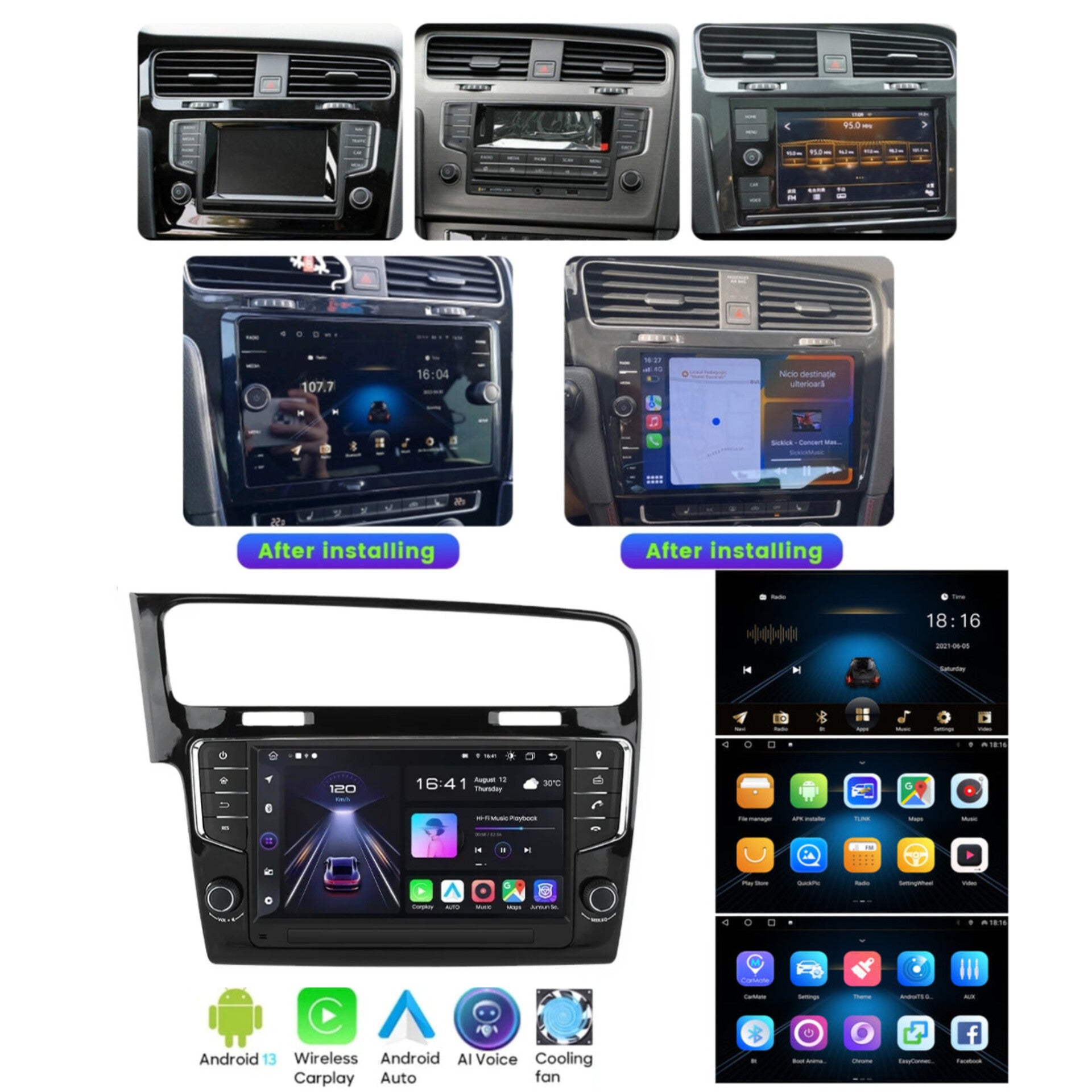 Systemcar67™ Carplay Volkswagen Golf 7 Android Auto