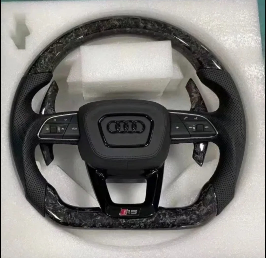 Systemcar67™ Volant Sport Audi Rs4 Rs7 avec palette Carbone A3 A4 A5 A6 A7 S3 S4 S5 S6 S7 Q2 Q3 2013-2022 Chauffant