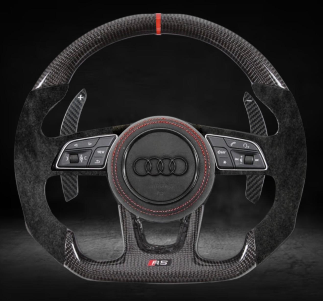 Systemcar67™ Volant Sport alcantara Audi Rs3 Rs4 Rs6 Rs7 A3 A4 A5 A6 A7 S3 TT Q2 Q3 2010-2022