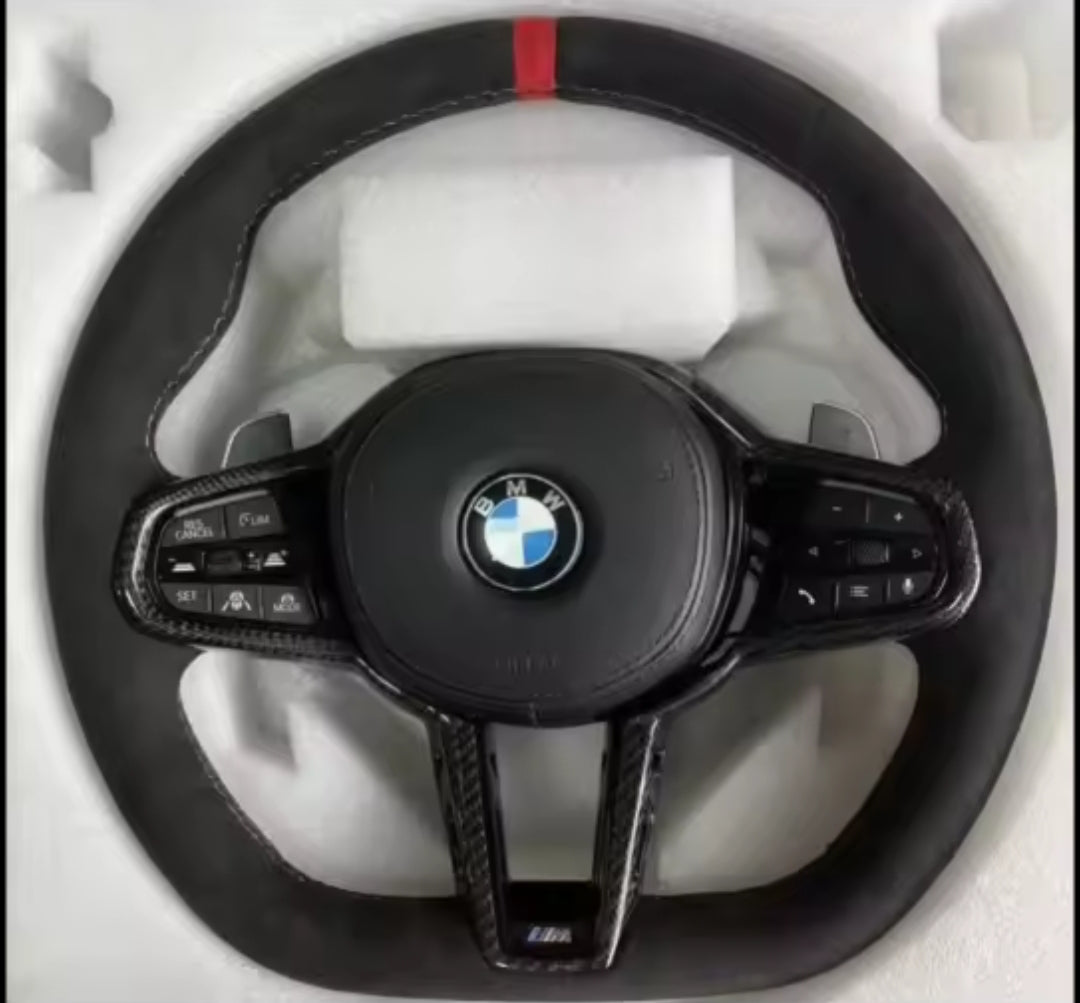 Systemcar67™Volant BMW alcantara avec palette Airbag
